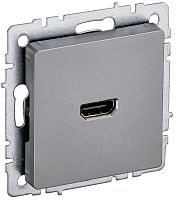 Розетка HDMI без рамки IEK Brite РHDMI-0-БрС 1-м. сталь картинка